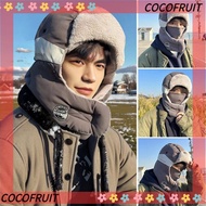 COCOFRUIT Earflap Hats, Warm Russian Bomber Cap, Winter Soft Plush Windproof Ear Protectors Hats Out