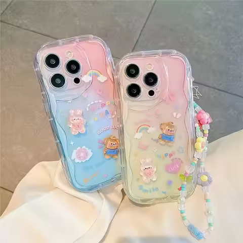 Bear Rabbit Case For Realme C75X C71 C75 14 14T C73 Note 60 50 C61 C63 C65S C67 C55 C53 C51 C35 C21Y