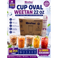 1 Carton of 22oz Oval Glasses, 22oz Flat, 18oz Flat