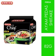 Mamee Chef Instant Noodle, 4packs Ayam Pedas Shiitake/Lontong/Tomyam Thai