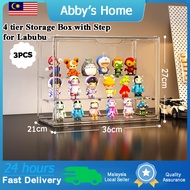 4 tier Storage Blind Box Display Case Acrylic Display Box Transparent Toy Stack Figure Case Sanrio L