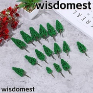 WISDOMEST 20PCS Miniature Pine Tree Dollhouse Ornament Fairy Garden Railroad Decoration Scene Model