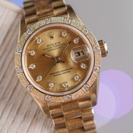 Original rolex datejust ladies 18k gold diamond reff 69288 mulus