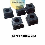 karet hollow 2x2 alas kaki tutup besi hollow 2x2