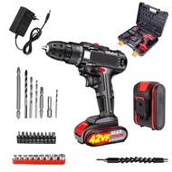 Electric Drill Cordless Drill Flat Hammer Impact Drilling Electric Screwdriver Tools Powered 42V