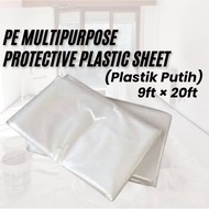 PE Multipurpose Protective Plastic Sheet (9ft x 20ft) Plastic Tutup Barang