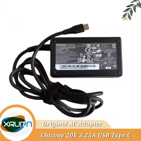 Original Chicony A20-065N3A 65W 20V 3.25A USB-C Type C AC Adapter Charger for Avita Admiror NS15A5UK