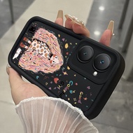 Case For VIVO Y03 Y03T Y18 Y18i Y18e Y18t Y18s Y28e 5G Phone Girls Long Hair Three-Color Silicone Sh
