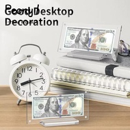 PEONY1 Dollar Bill Picture Frame Holder, With Base  Acrylic Acrylic Display Frame, Transparent Comme