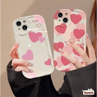 For Infinix Smart 8 7 6 5 2020 Hot 40i 40 Pro 30i 30Play 20 20i Play Note 12 G96 Spark Go 2024 2023  Hot 12 11 10 Play Smile Pink Love Couple 3D Wave Edge Phone Case Soft Cover