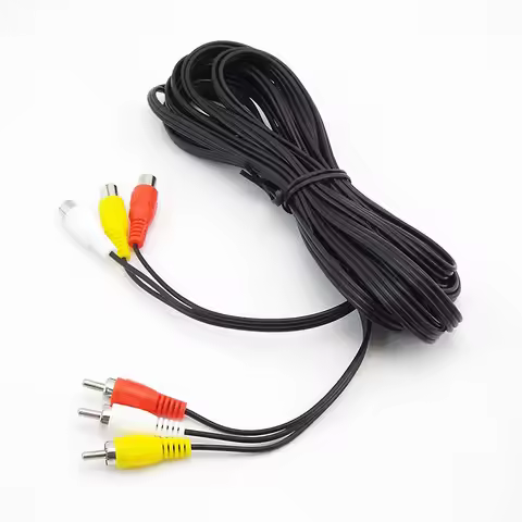 0.5M 1M 3M 5M 3 RCA Male to 3 RCA Female 3RCA M F Video Cable Connectors AV Line Extension Cord Adap