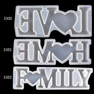【SUIT*】 1 3x Silicone Casting Molds Resin Molds DIY  Letter Home Love Family Word