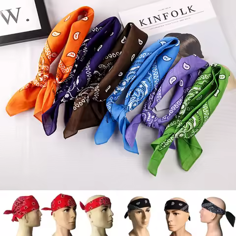 High quality 55x55cm bandana Unisex Hip Hop Fashion Headwear Hair Band Neck Scarf Wrist Wraps Square