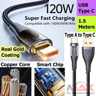 Hp Charger Cable 120W Max PD USB Type C Fast Charge &amp; data Cable USB Type-C, USBC, USB-C, USB C, USB Type A to Type C, Type C data Cable, Fast data transfer Android Smart Phone Compatible for Xiaomi, Huawei, Samsung, Oneplus, Infinix, Realme, Oppo, POCO