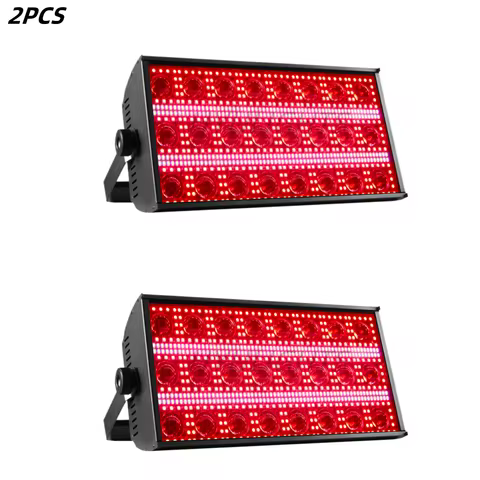 2PCS 300W LED Beam&Strobe RGBW 48 Partition Strobe Light 24PCS 8000K Strobe DMX Super Bright Dj Wash