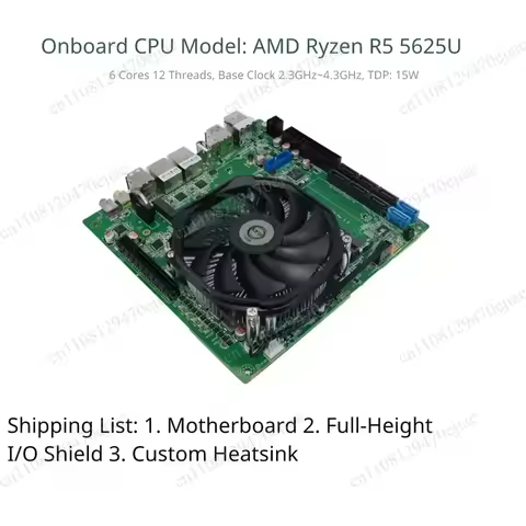 SZBOX NAS Motherboard - AMD Ryzen R5 5625U /R7 5825U /5800H Mini ITX Board with 8x SATA 3.0,Dual 2.5