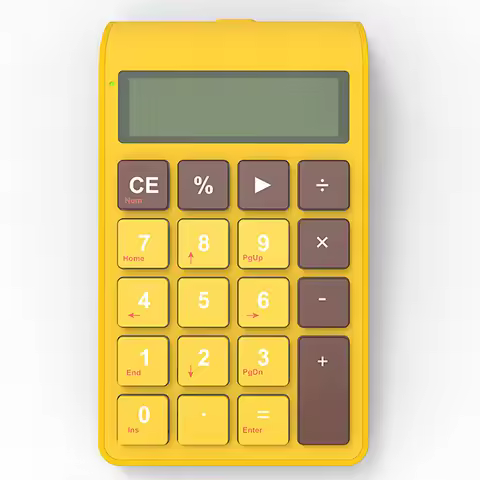 BOW Portable Wired Number Keypad 2 in 1 Wired Numeric Keypad LCD Screen Number Keyboard with Account