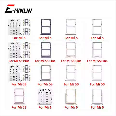 Sim Card Tray Socket Slot Reader Adapter For XiaoMi Mi 6 5 5S Plus Micro SD Card Holder Connector Co