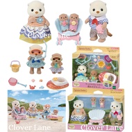 Sylvanian Families Sea Otter Family Siblings Baby Doll House Accessories Miniature Toys