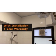 KDK 15EGKA square with back vent | bathroom toilet Ventilation Exhaust Fan Install Installation SG s