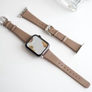 Apple Watch 質感細款絹絲牛皮錶帶 可可棕