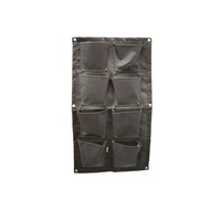 Steve & Leif 4L Grey 8 Pockets Wall Hanging Fabric & Cloth Flower Planter