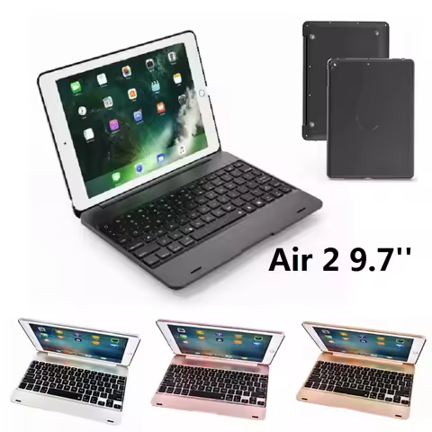 New ABS Coque for iPad Air 2 Keyboard Case A1566 A1567 Wireless Keyboard Case for iPad Air 2 Case wi