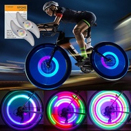 Colorful LED Bike Wheel Lights 1/2-PACK Bicycle Spoke Lights IP65 Waterproof 2/3 Modes Bike Lights for Wheels Ultra Bright Cycling Decoration Safety Warning Light for Kids Adults