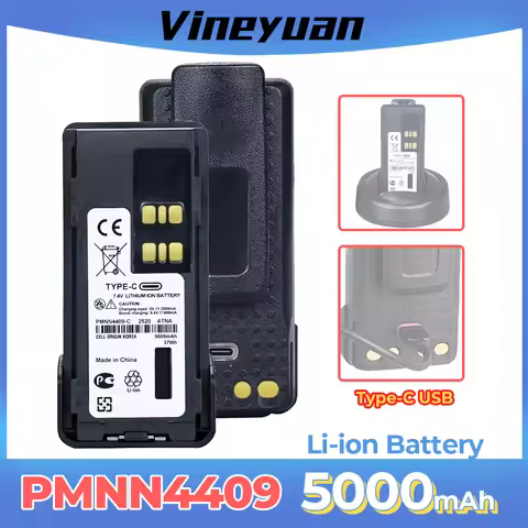 5000mAh PMNN4409AR Type-C USB Replacement Battery for Motorola APX4000 XPR3500 XPR7380 XPR7550 GP338