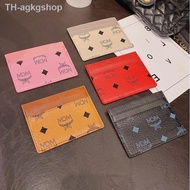 【กระเป๋าสตางค์】 Mcm กระเป๋าสตางค์กระเป๋าใส่บัตรกระเป๋าหนัง PU แบบบางเฉียบ 5 ช่อง