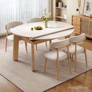 Round Luxury Simple Light202510Log Solid Wood Household Round Table Table Retractable Folding People