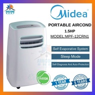 MIDEA Portable Aircond 1.5HP MPF-12CRN1 R410A