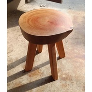 Mahogany wood Slab Stool