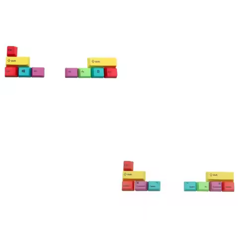 OEM Profile PBT RGBY CMYK Modifiers 10 Keys Engraved Keycaps for Mac Keycaps For Cherry MX Mechanica