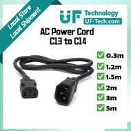 UFTECH C13 to C14 AC Power Cord Extension Cable 0.3m/1.2m/1.5m/2m/3m/5m