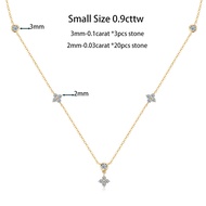 3.5mm D color Full Moissanite Diamond Necklace With GRA Certificate 925 Sterling Silver Neck Chain C
