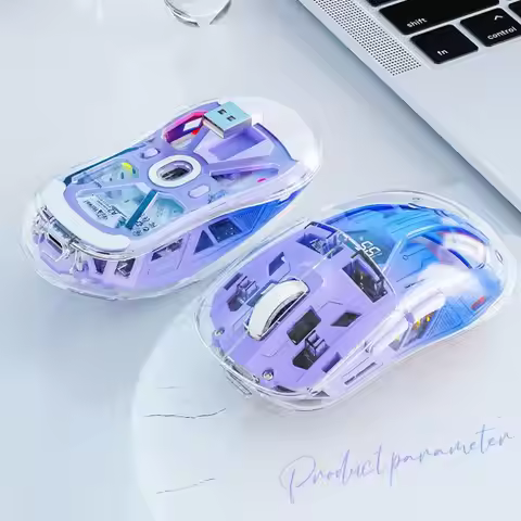 A2 Transparent Digital display RGB Wireless Mouse, Bluetooth Dual-mode Connection ,Win/Mac