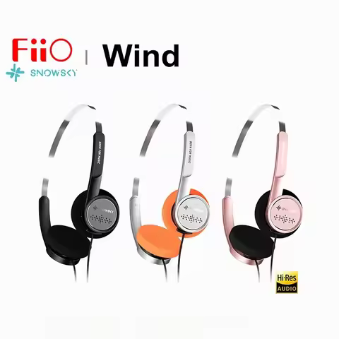 FiiO Snowsky Wind ON-Ear Headphone Hi-Res Audio 3.5mm with Microphone 40mm Dynamic Driver HiFi Heads