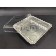 11370-P Aluminium Foil Tray with Clear Lid (5 sets ±) Petak / Square My Chef Foil Tray 11370 - P