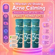 [6PCS CONTENTS] WARDAH UV Shield Acne Calming Sunscreen Serum SPF 35 PA+++ 35ml Facial Sunscreen Rel