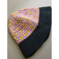 crochet bucket hat dewasa