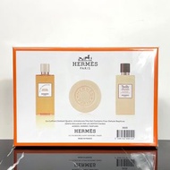 Hermès 愛馬仕全身香氛三件套禮盒裝內含：橘彩沐浴露200ml，絲巾身體乳200ml，尼羅河香皂100g。