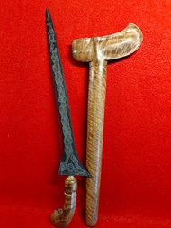 Keris Pasupati Warangka Komplit Pamor Dhapur Lurus Dekorasi Koleksi Limited Edition Hiasan Dinding K