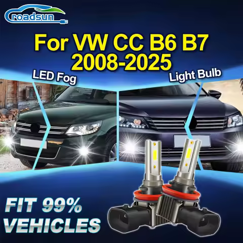 ROADSUN 2PCS Ultra Powerful Canbus Car LED Fog Light Bulb Super Bright Vehicle Fog Lamp Ampoule For