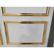 GOLD wainscoting/PVC GOLD wainscoting/Good quality/Easy DIY/8Feet/ALL READY STOCK/Metallic Gold