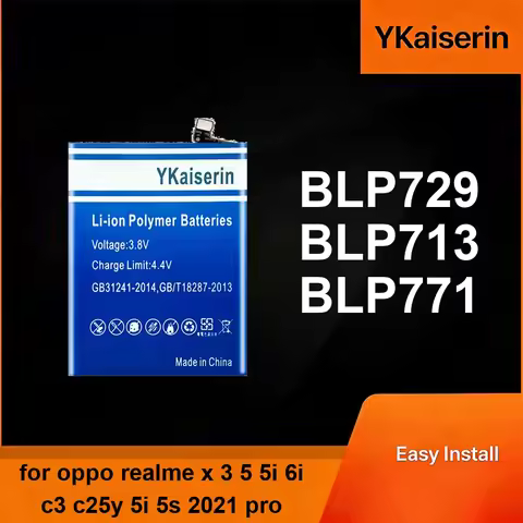 Mobile Phone Battery High-Capacity BLP713 BLP729 BLP771 4600-5500mAh For Oppo Realme x 3 5 5I 6I C3 