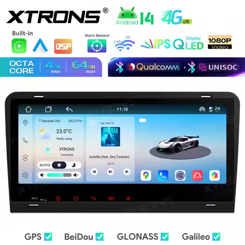 XTRONS 8.8" Wireless Carplay Auto Car Radio For Audi A3 8P S3 RS3 2003-2012 Multimedia Stereo Player