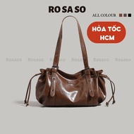 ROSASO TX68 women's shoulder bag, large form / large size Korean style PU leather, spacious A4