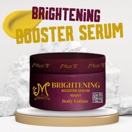 Brightening booster body lotion 250 gram Vampire serum night kuning BPOM pot burgundy
