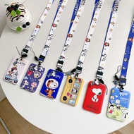 Snoopy Peanut Comic Badge Long Rope Card Holder Student Meal Card Protective Case Access Control Car